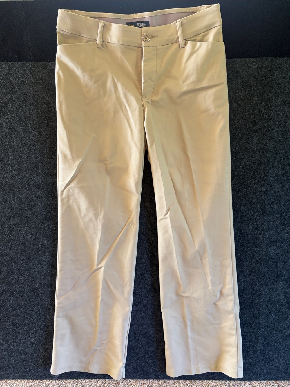 Lee Women's Beige Straight-Leg Trousers Stretch Waist 6P